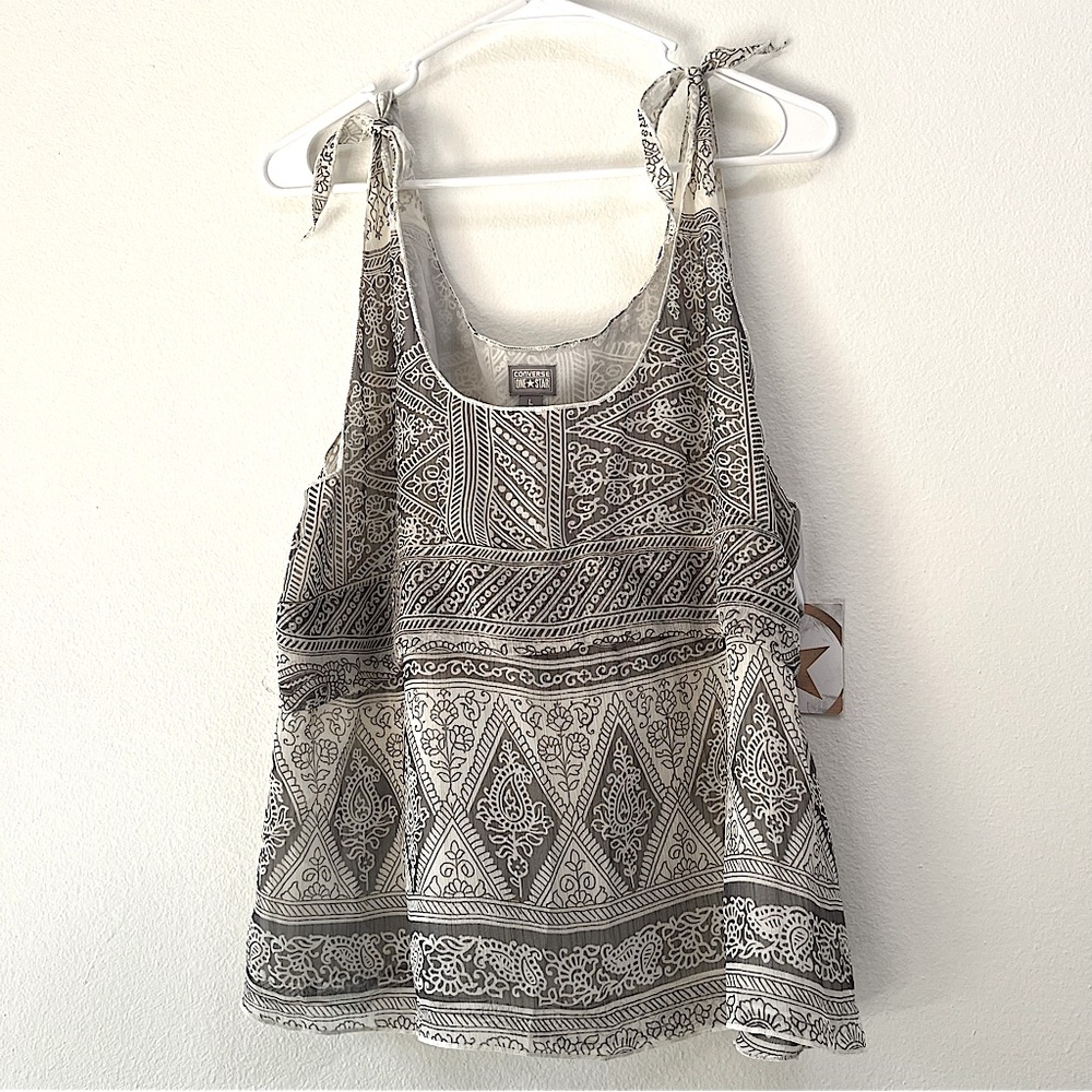 NWT Converse One Star Patterned Tank Top‎ L